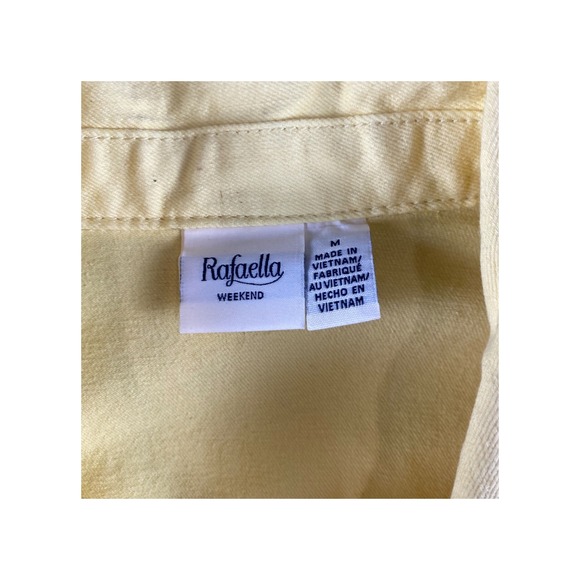 Rafaella Weekend Womens Yellow Denim Trucker Jacket Size Medium Pastel Cotton - Picture 6 of 7